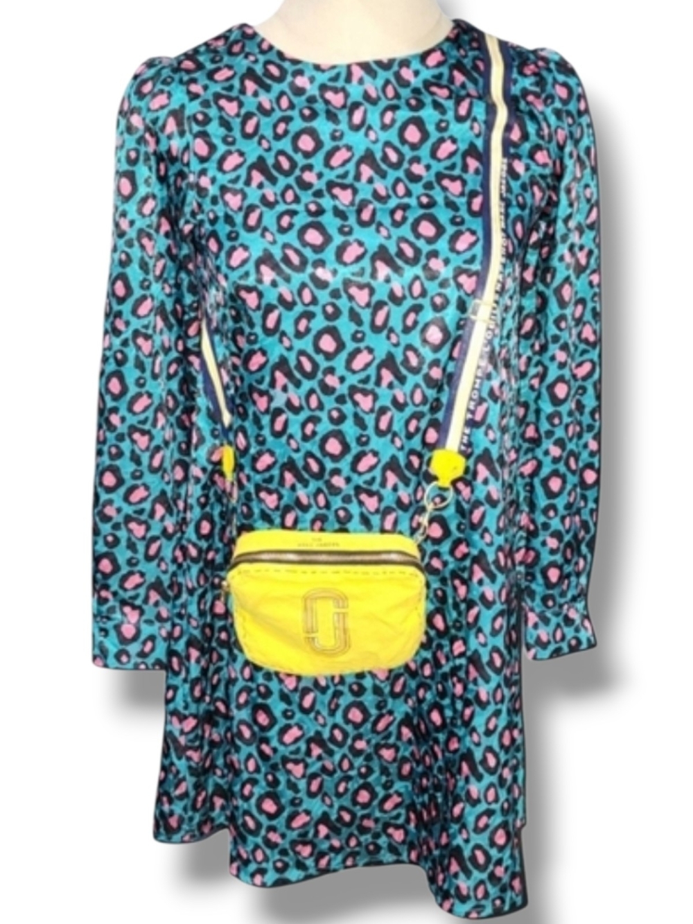 Marc Jacobs Kids Trompe L'Oeil Snapshot Leopard Dress Yellow Crossbody Bag
